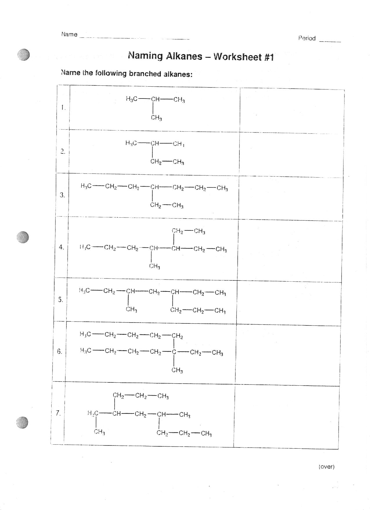 31 Organic Chemistry Nomenclature Worksheet With Answers Free Worksheet Spreadsheet